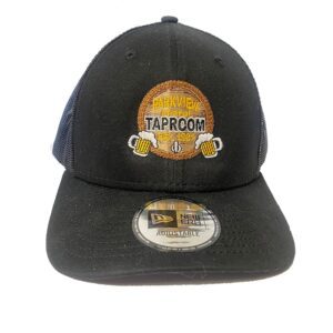New Era black cap, taproom theme