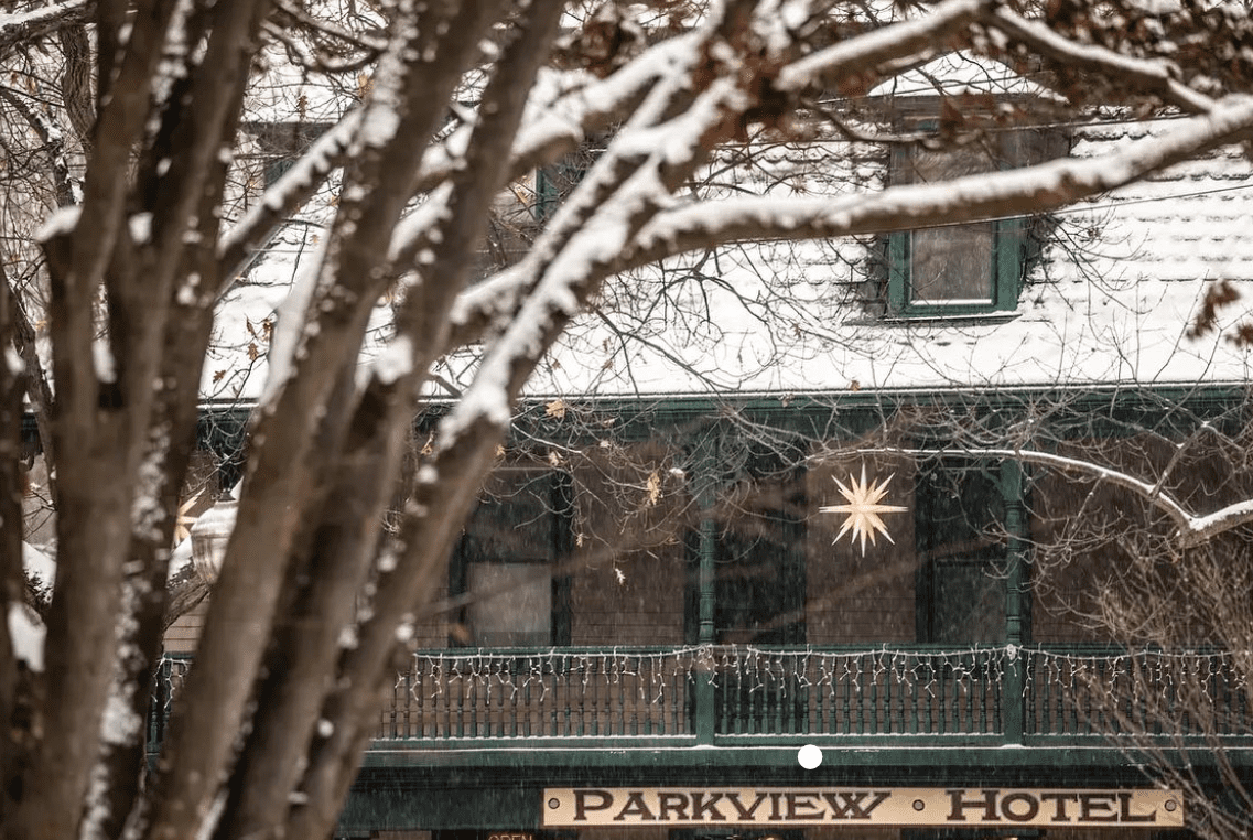 Parkview front in snow Tom Roe